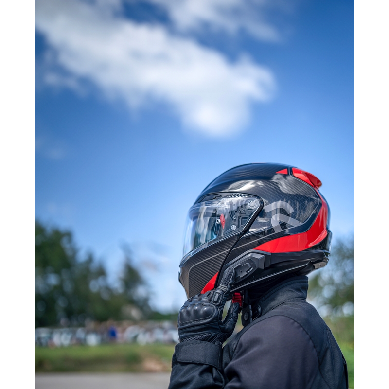 Cardo HJC Packtalk motociklo domofonas, juodas