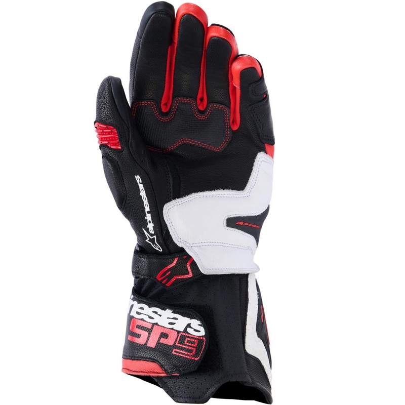 Alpinestars SP-9 motociklo pirštinės juodos-baltos-raudonos