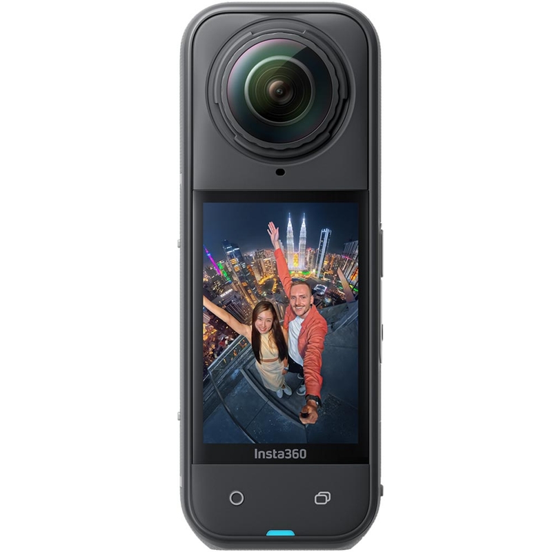 Insta360 X5 motociklo veiksmo kamera su komplektu, juoda