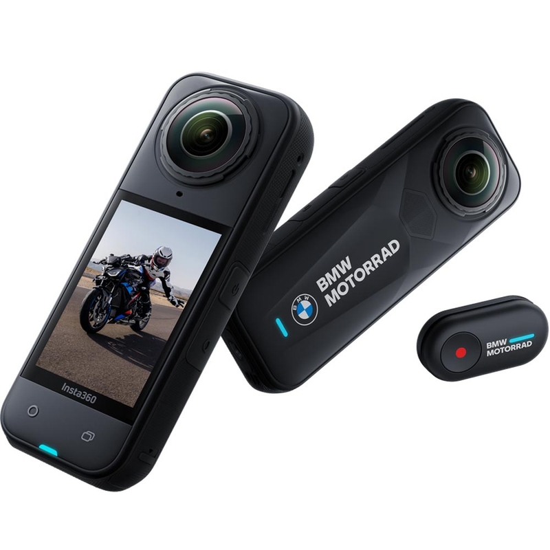 „Insta360 X5 BMW Motorrad Edition“ veiksmo kamera, juoda