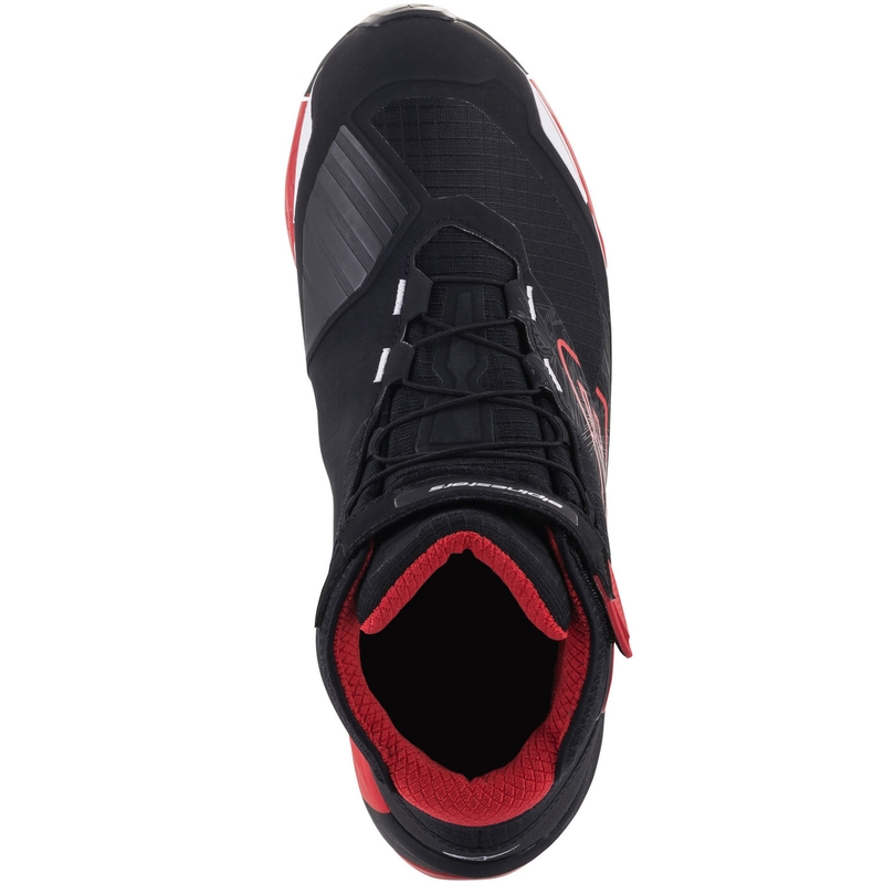 „Alpinestars CR-X Drystar MM93“ motociklo batų kolekcija, juodi-raudoni-balti