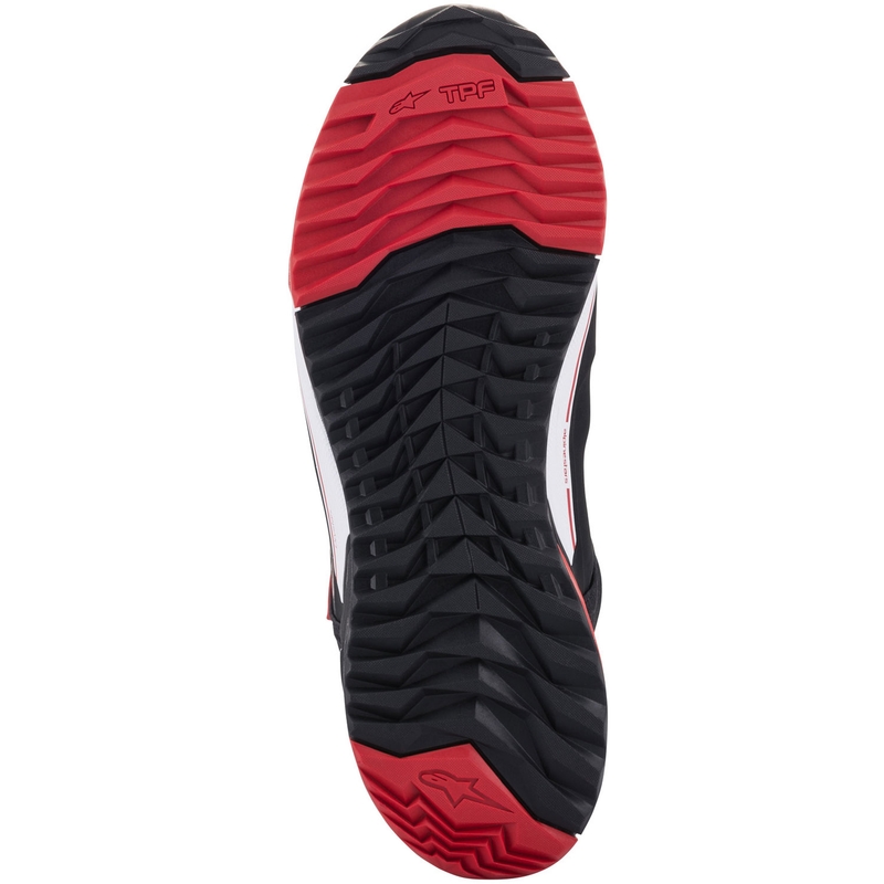„Alpinestars CR-X Drystar MM93“ motociklo batų kolekcija, juodi-raudoni-balti