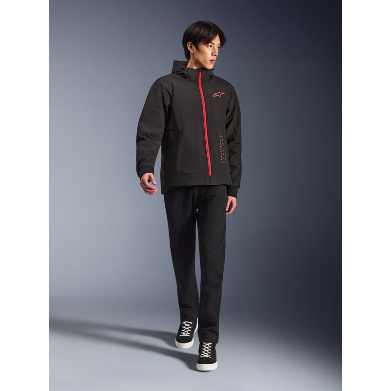 Alpinestars RADIUM TECH HOODIE motociklo džemperis juodas-raudonas