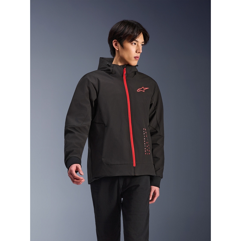 Alpinestars RADIUM TECH HOODIE motociklo džemperis juodas-raudonas