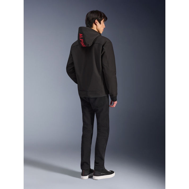 Alpinestars RADIUM TECH HOODIE motociklo džemperis juodas-raudonas