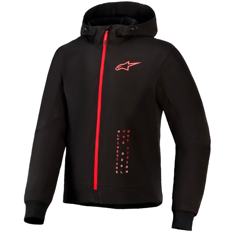 Alpinestars RADIUM TECH HOODIE motociklo džemperis juodas-raudonas