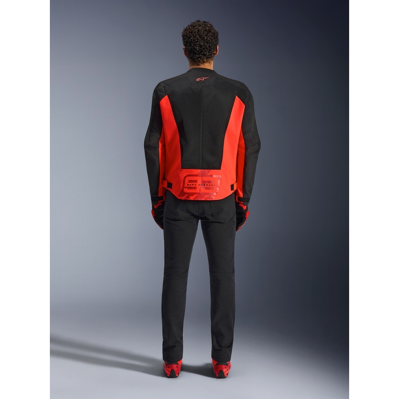 „Alpinestars C-1 AIR MM93“ motociklo striukė, fluorescencinė kolekcija, raudona-raudona-juoda