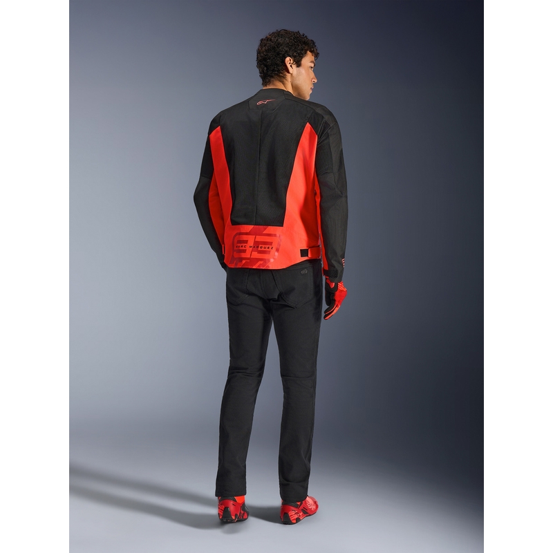 „Alpinestars C-1 AIR MM93“ motociklo striukė, fluorescencinė kolekcija, raudona-raudona-juoda