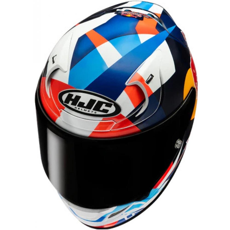 Uždaras motociklo šalmas HJC RPHA 12 Red Bull Misano GP 2 MC21 mėlyna-balta-raudona