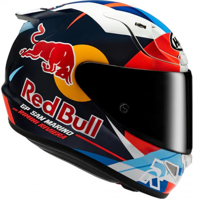 Uždaras motociklo šalmas HJC RPHA 12 Red Bull Misano GP 2 MC21 mėlyna-balta-raudona