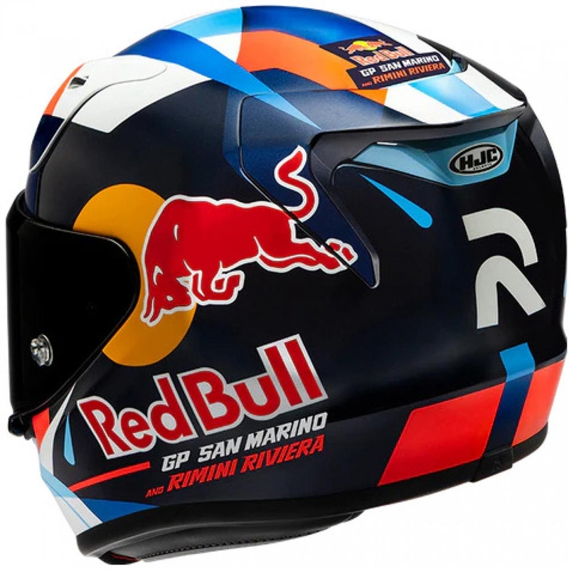 Uždaras motociklo šalmas HJC RPHA 12 Red Bull Misano GP 2 MC21 mėlyna-balta-raudona