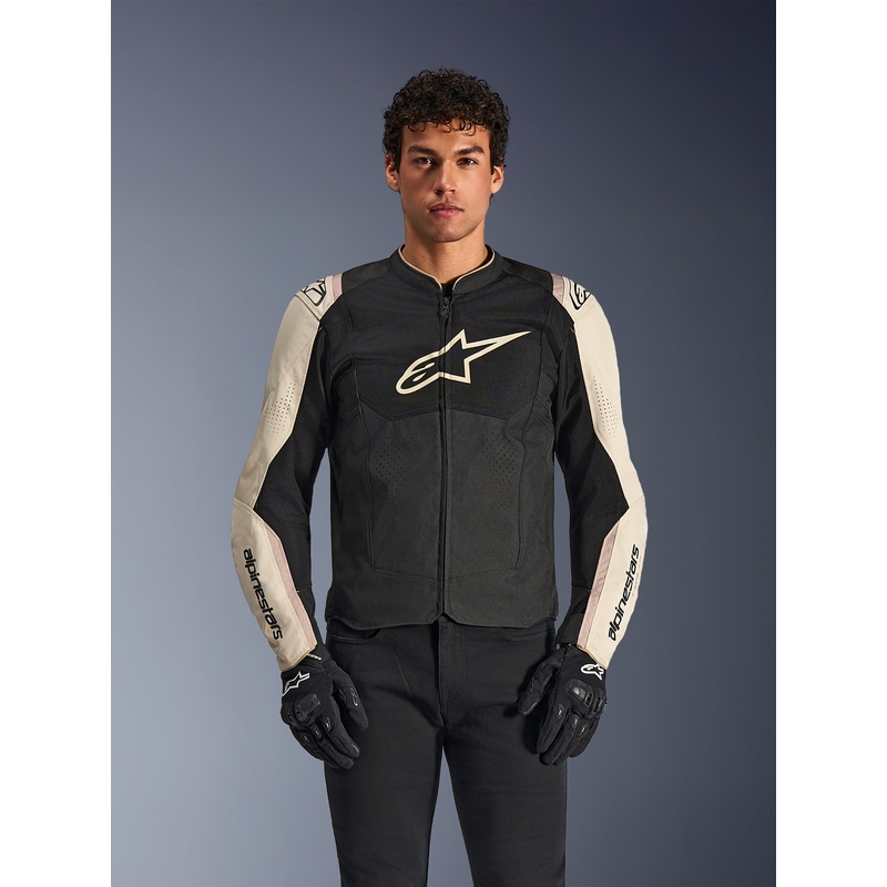 Alpinestars T-SPS Air V2 motociklo striukė, juoda-smėlio spalvos