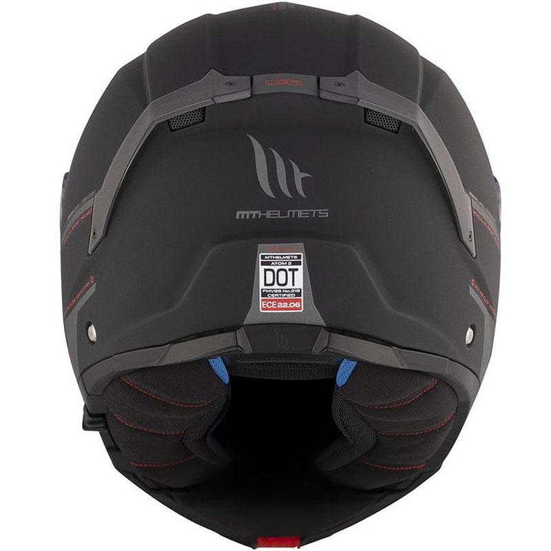 Atlenkiamas motociklo šalmas MT ATOM 2 SV SOLID A1 juodas matinis - II kokybės - II. kokybė
