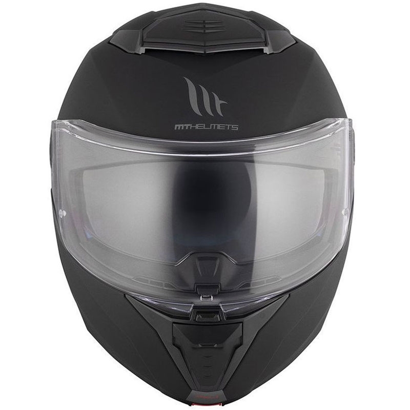 Atlenkiamas motociklo šalmas MT ATOM 2 SV SOLID A1 juodas matinis - II kokybės - II. kokybė