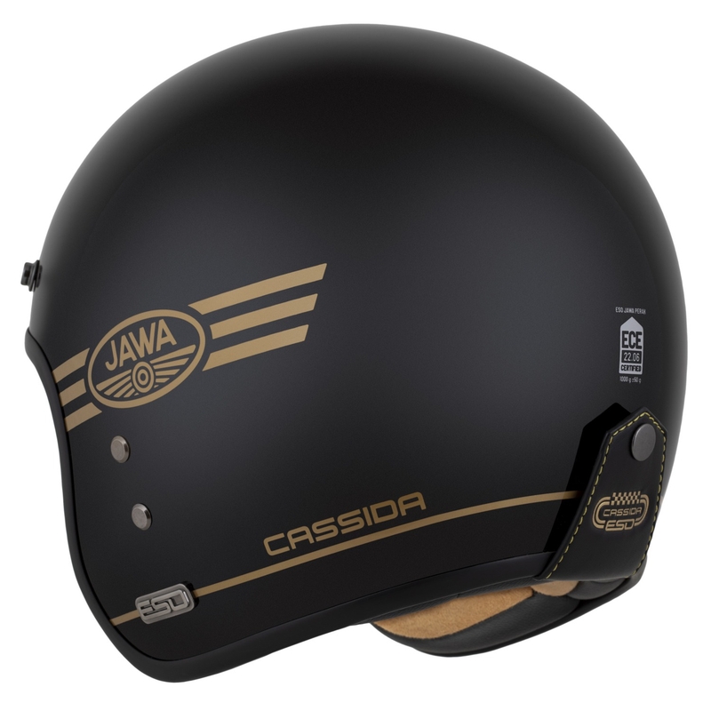 Cassida Eso Jawa Pérák atviras šalmas, juodas perlų-aukso spalvos - II kokybės - II. kokybė