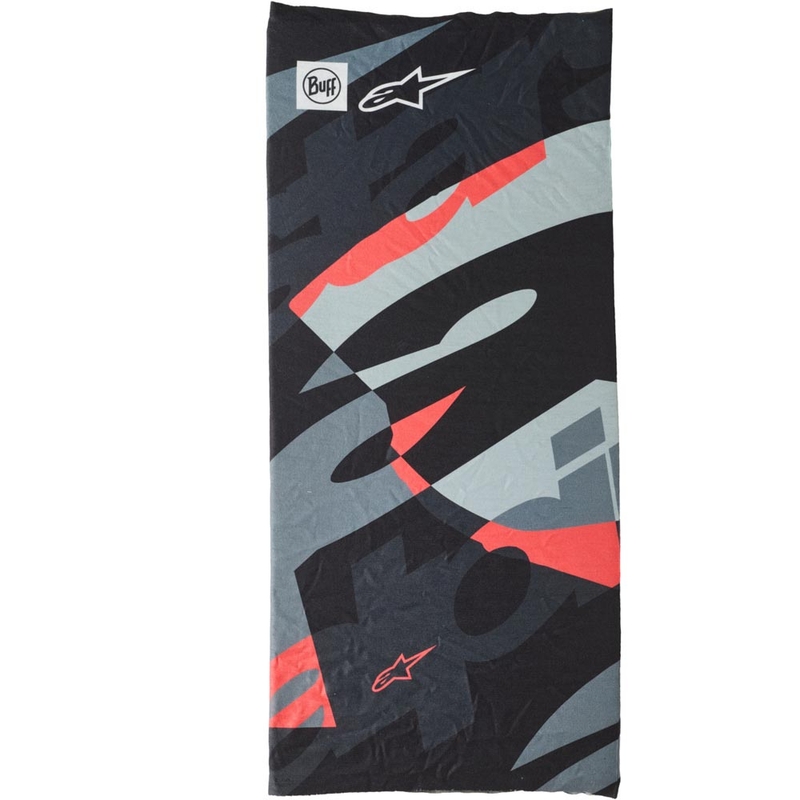 Kaklo šildytuvas Alpinestars BUFF Mogress kamufliažinis-juodas-raudonas-pilkas