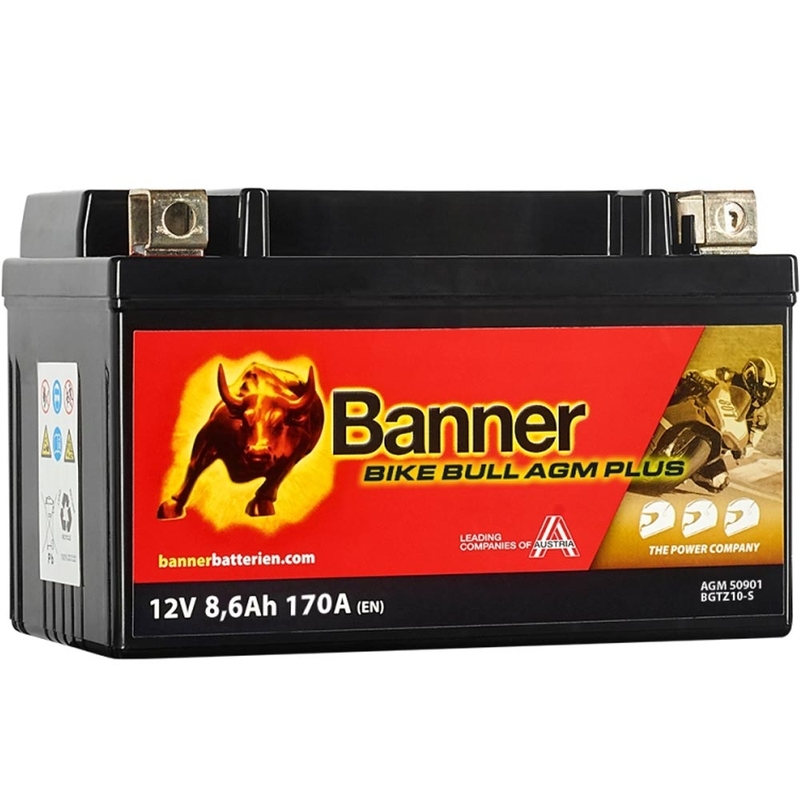 AGM akumuliatorius Banner Bike Bull AGM PLUS 509 01 (BGTZ10-S / GTZ10-S)