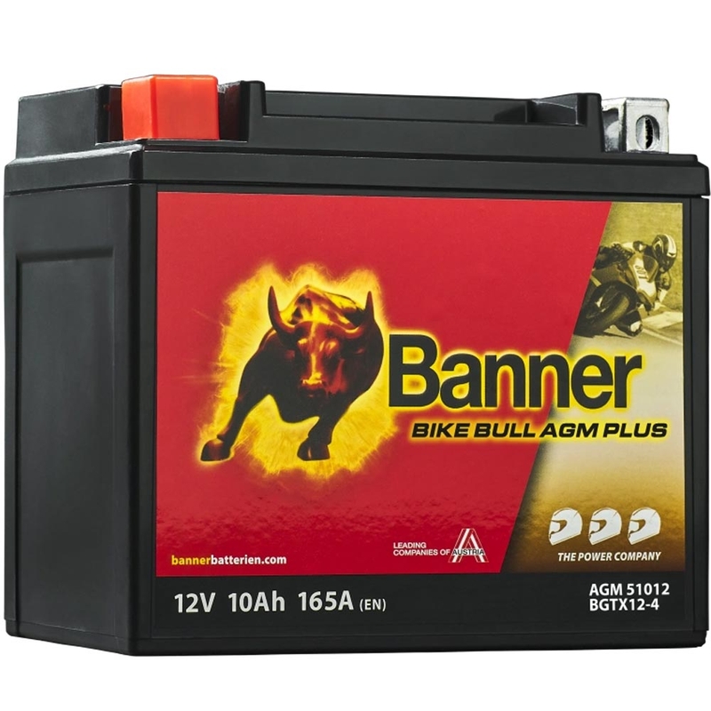 AGM akumuliatorius Banner Bike Bull AGM PLUS AGM PLUS 510 12 / BGTX12-4 - GTX12-4