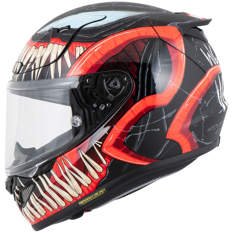 HJC RPHA 12 Venom 3 Marvel motociklo šalmas, juodas-raudonas, uždaras