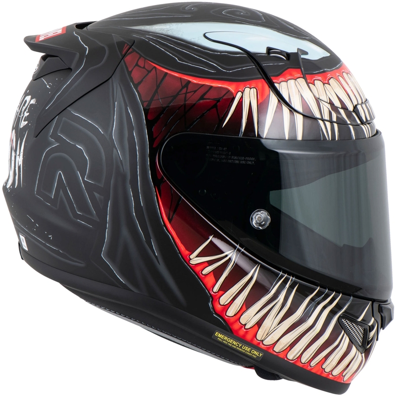 HJC RPHA 12 Venom 3 Marvel motociklo šalmas, juodas-raudonas, uždaras