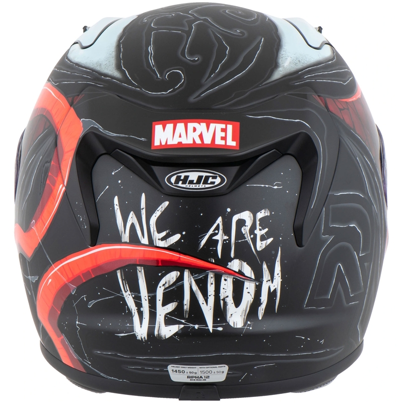 HJC RPHA 12 Venom 3 Marvel motociklo šalmas, juodas-raudonas, uždaras