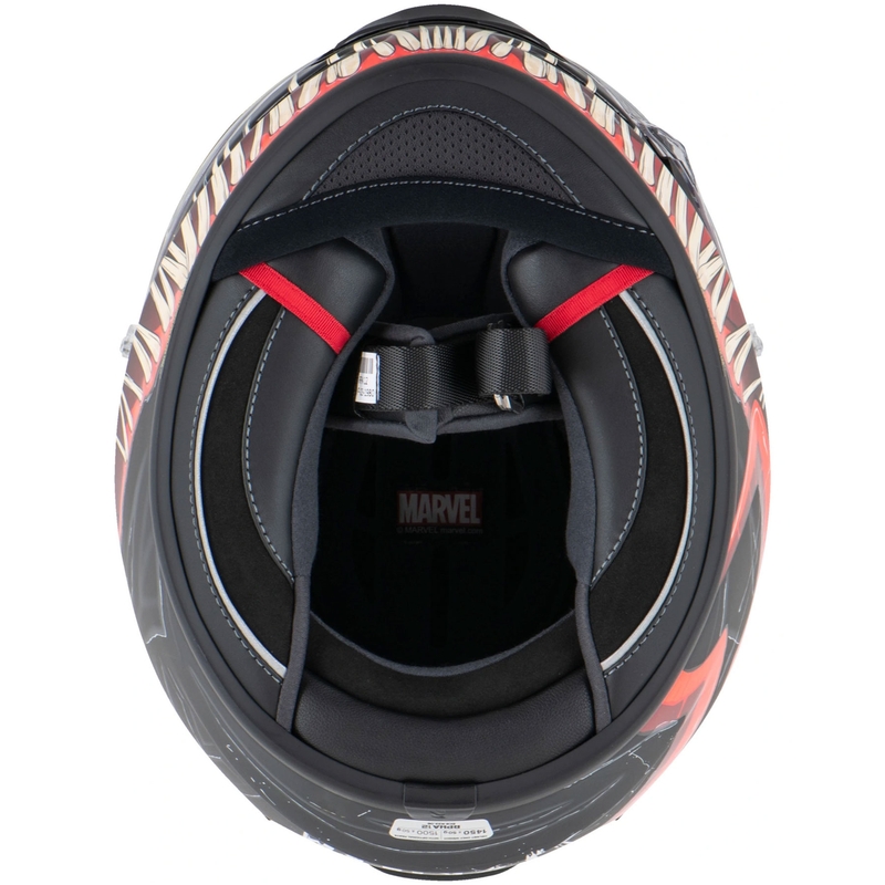 HJC RPHA 12 Venom 3 Marvel motociklo šalmas, juodas-raudonas, uždaras