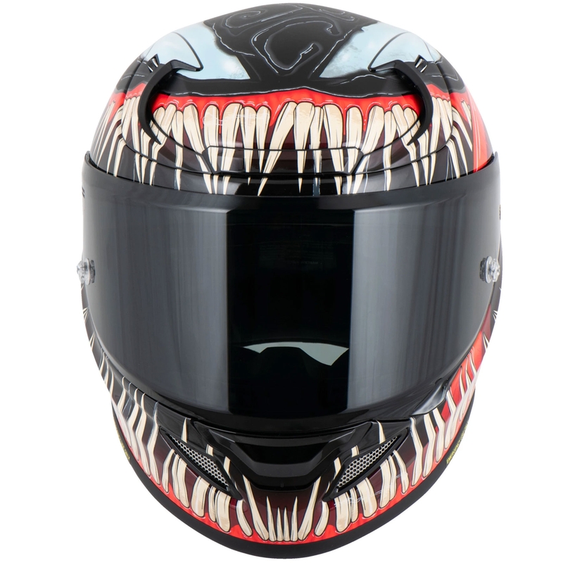 HJC RPHA 12 Venom 3 Marvel motociklo šalmas, juodas-raudonas, uždaras