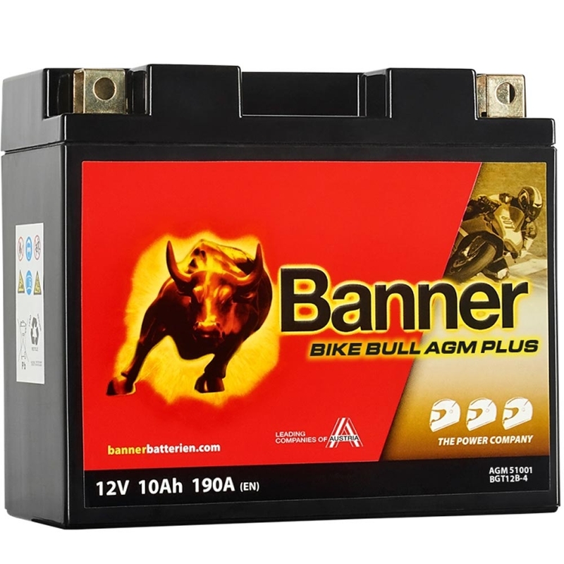 AGM akumuliatorius Banner Bike Bull AGM PLUS AGM PLUS 510 01 / BGT12B-4 - GT12B-4