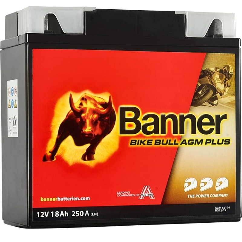 AGM akumuliatorius Banner Bike Bull AGM PLUS AGM PLUS 521 01 / BG12-19 - G12-19