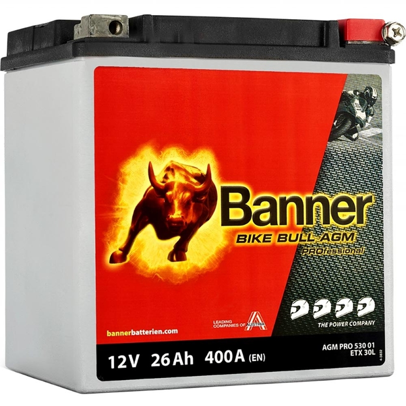 AGM akumuliatorius Banner Bike Bull AGM PROfessional AGM PRO 530 01 / BETX30L - ETX30L