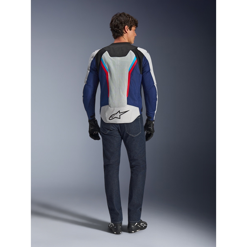 Alpinestars AST V3 Air motociklo striukė balta-mėlyna-raudona-juoda