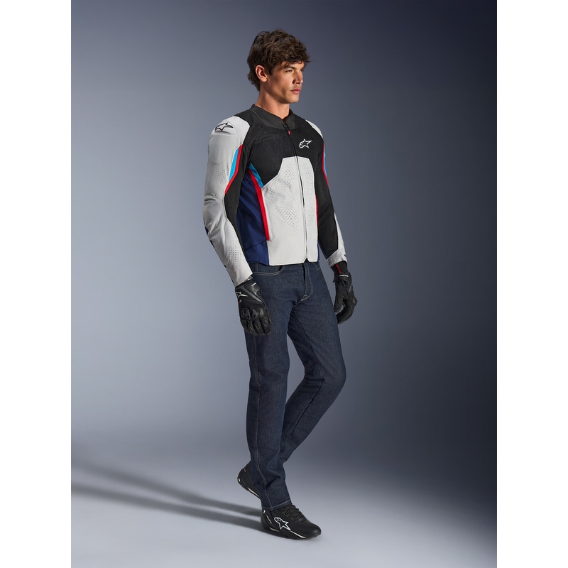 Alpinestars AST V3 Air motociklo striukė balta-mėlyna-raudona-juoda
