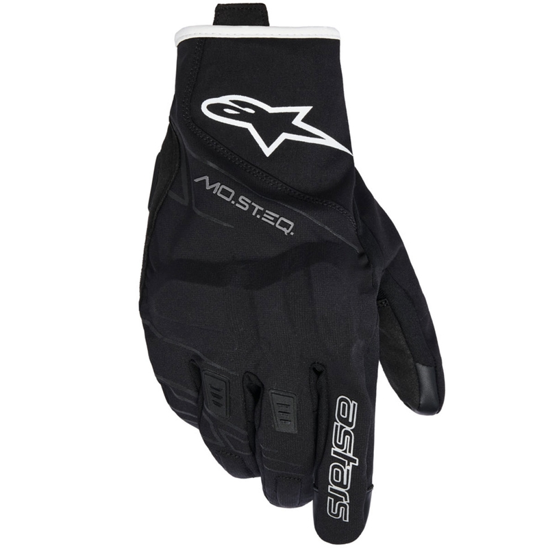 Alpinestars MOBLAST vandeniui atsparios motociklo pirštinės juodos-baltos