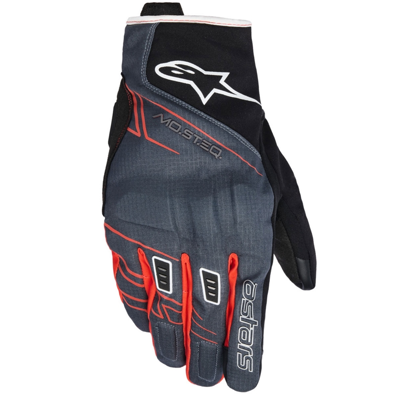 Alpinestars MOBLAST VANDENIUI ATSPARŪS motociklo pirštinės juodos-antracito-oranžinės