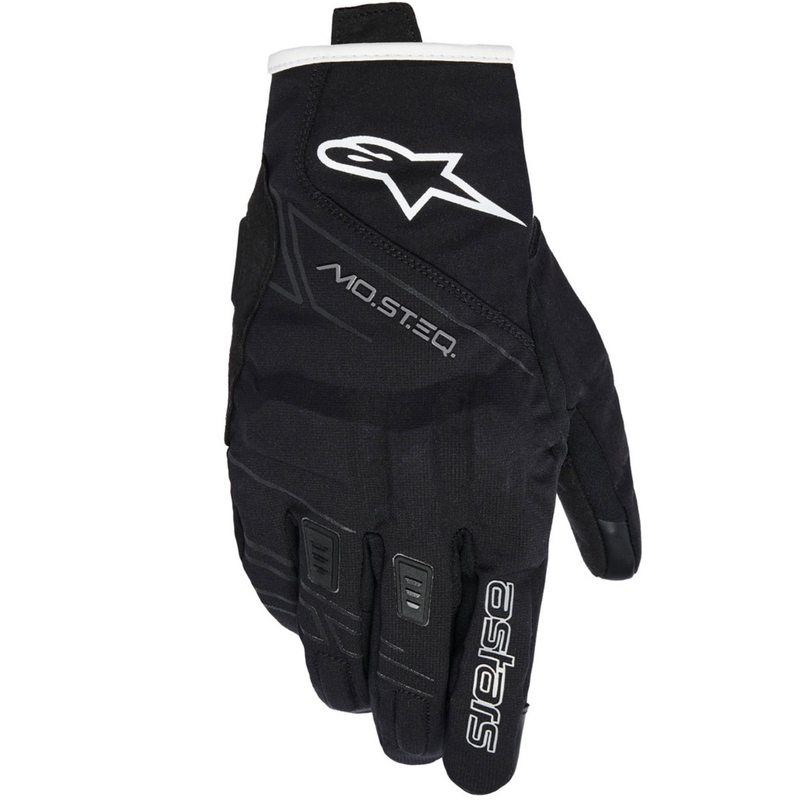 Alpinestars STELLA MOBLAST vandeniui atsparios moteriškos motociklo pirštinės, juodos-baltos, gelsvos