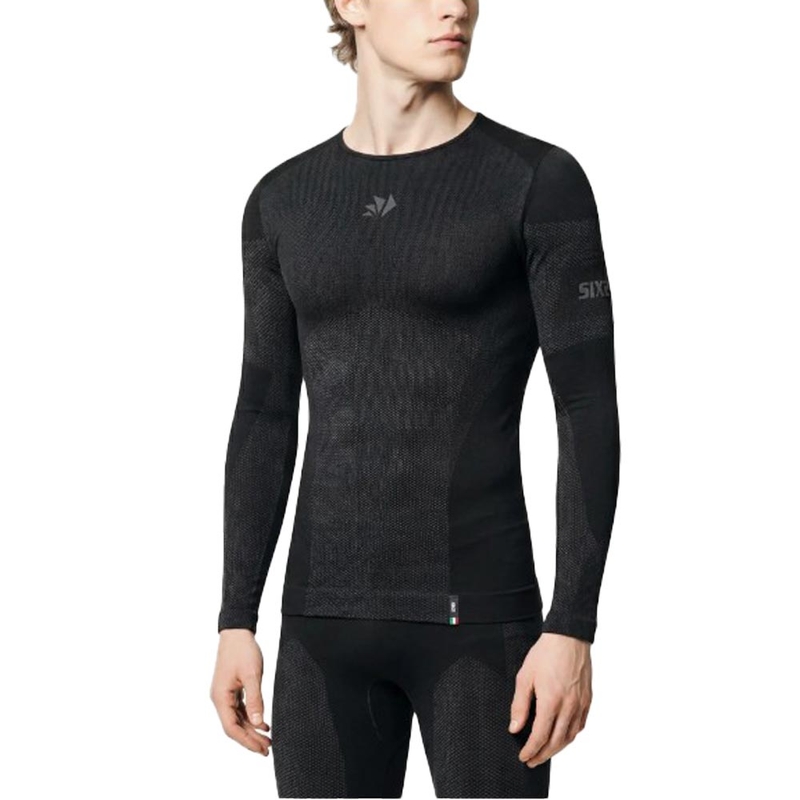 Funkciniai ilgarankoviai marškinėliai SIXS BT TS2L V2 juodi-tamsiai pilki