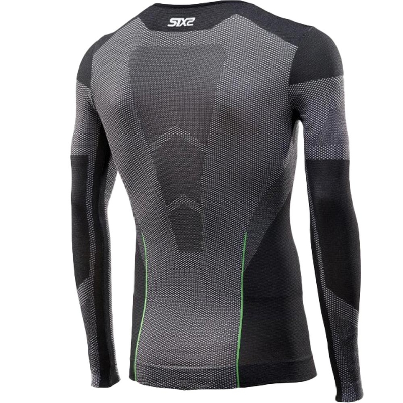 Funkciniai ilgarankoviai marškinėliai SIXS BT TS2L V2 juodi anglies pluošto