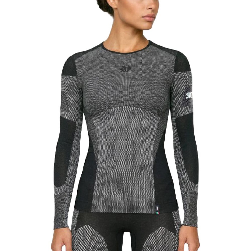 Funkciniai ilgarankoviai marškinėliai SIXS BT TS2L V2 juodi anglies pluošto