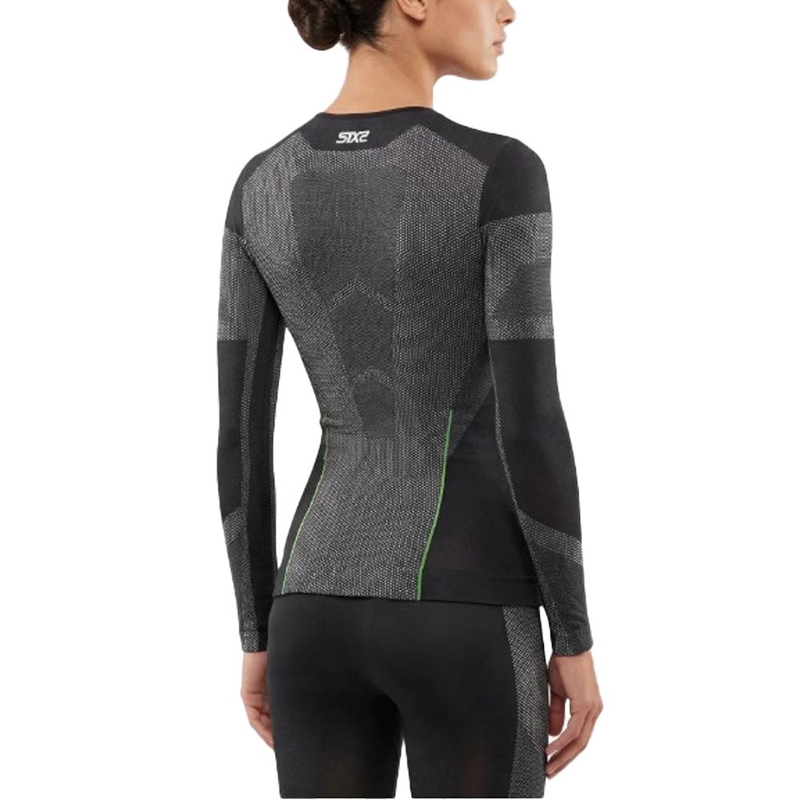 Funkciniai ilgarankoviai marškinėliai SIXS BT TS2L V2 juodi anglies pluošto