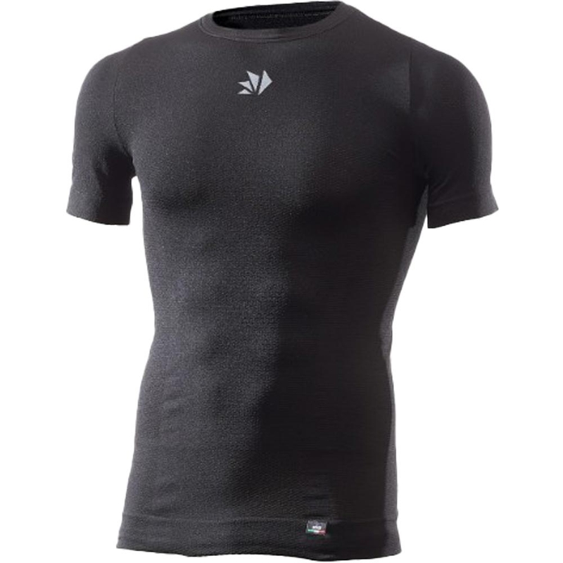 SIXS TS1 V2 trumparankoviai funkciniai marškinėliai, juodi