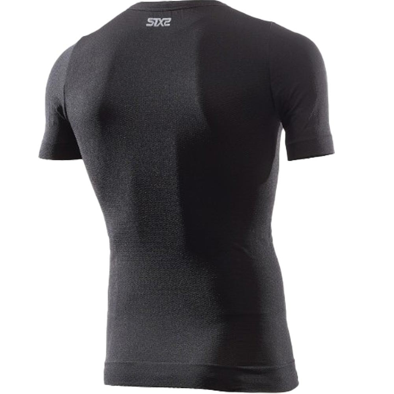 SIXS TS1 V2 trumparankoviai funkciniai marškinėliai, juodi