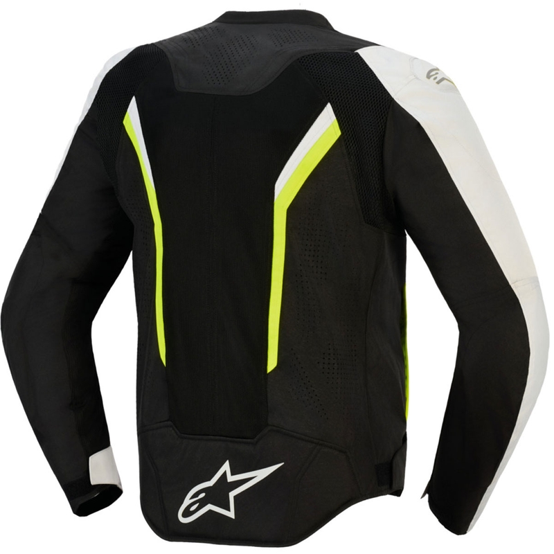 Alpinestars AST V3 Air motociklo striukė, balta-fluorescencinė geltona-juoda
