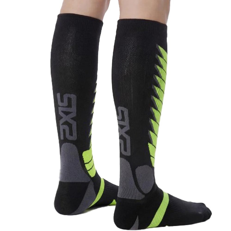 Funkcinės kelių kojinės SIXS SPEED V3 juodos-žalios