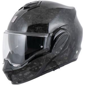 Scorpion EXO-TECH EVO ONYX CARBON Solid atlenkiamas motociklo šalmas, juodas