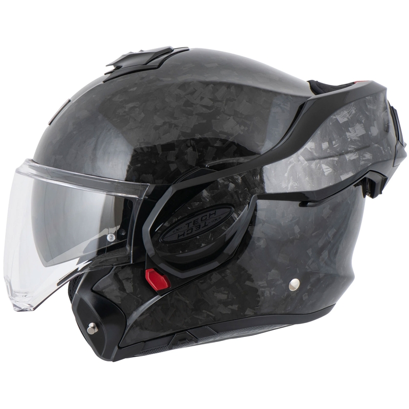 Scorpion EXO-TECH EVO ONYX CARBON Solid atlenkiamas motociklo šalmas, juodas