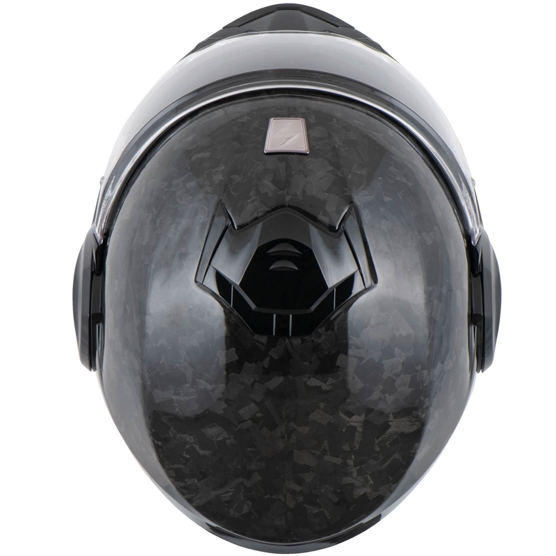 Scorpion EXO-TECH EVO ONYX CARBON Solid atlenkiamas motociklo šalmas, juodas