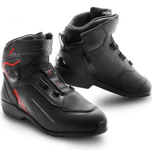 Shima Enzo Air motociklo batai juodi-raudoni