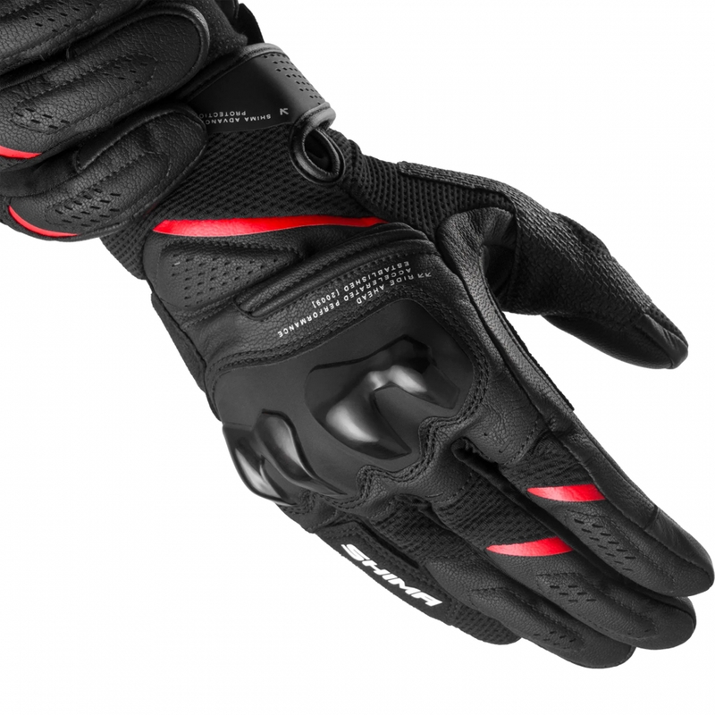 Shima Spark 3.0 motociklo pirštinės juodos-raudonos