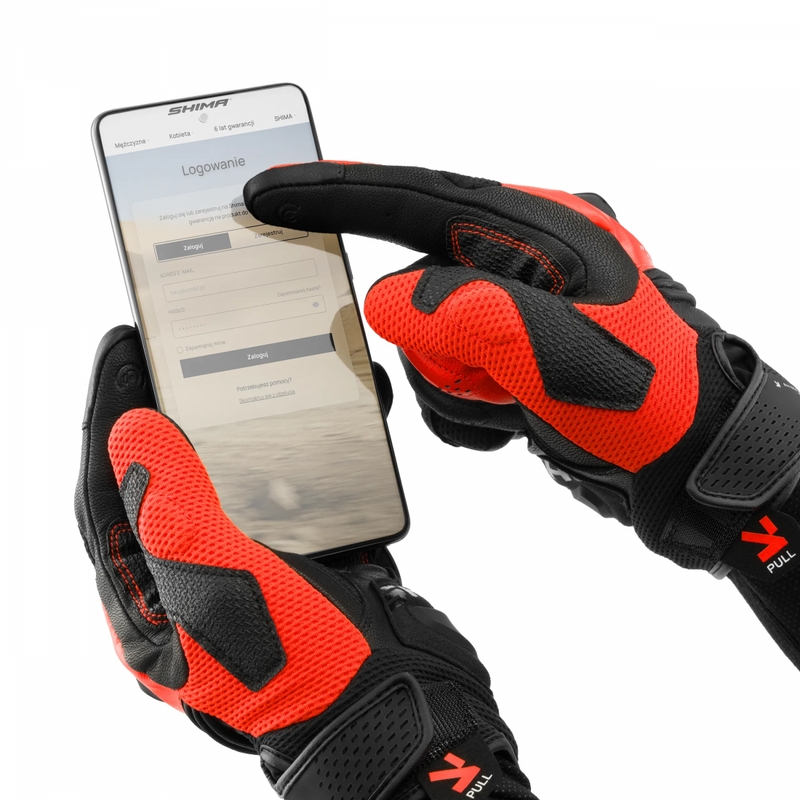 „Shima Spark 3.0“ motociklo pirštinės, fluorescencinės raudonos