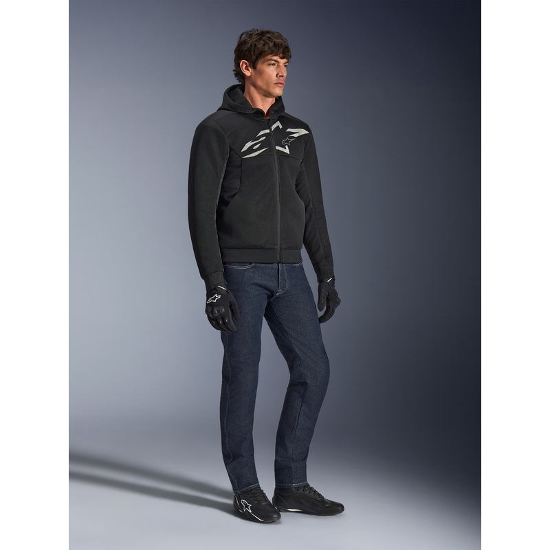 „Alpinestars Chrome Superairflow“ motociklo džemperis, juodas-tamsiai pilkas-baltas